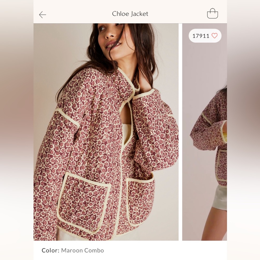FREE PEOPLE, Chloe Jacket, Maroon Combo, XL